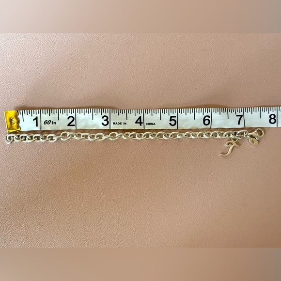 @BARSE Sterling Silver “T” Initial Bracelet – Chunky Chain | 7.5” - Picture 2 of 4